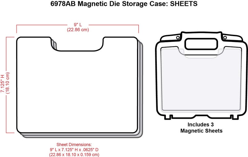 ArtBin 6978AB Magnetic Die Storage Case with 3 Magnetic Die Sheets, Portable Paper Craft & Die Organizer with Handle, Translucent - Image 5